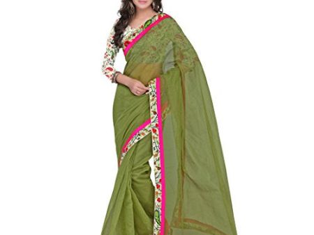 sarvagny clothings Women Silk Cotton Saree (Sarvagny561_Green_Green_Free Size) Hot on Sale