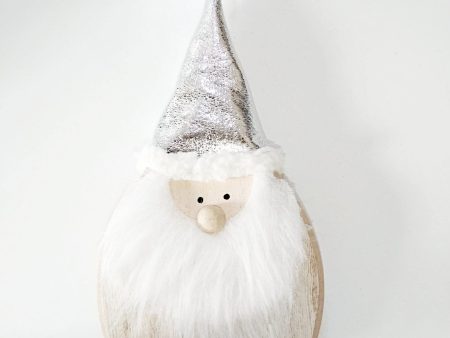 Standdeko Nikolaus mit silberner Mütze   Decoración Papá Noel con gorro plateado Discount