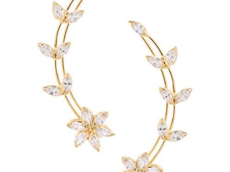 Archi Collection Golden Plated CZ Earcuffs For Women, EREC0006 on Sale