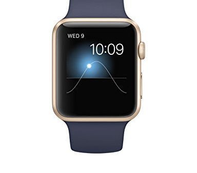 Apple Watch Sport 42mm Gold Aluminum Case with Midnight Blue Sport Band Cheap