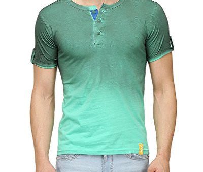 Campus Sutra Men s Cotton T-Shirt (SS16PRM_HNYSPR_M_PLN_BTGSG_S_Bottle Green) For Sale