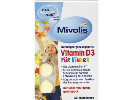 Mivolis Vitamin D3 Kautabletten für Kinder, 60 Kautabletten, 51 g Sale